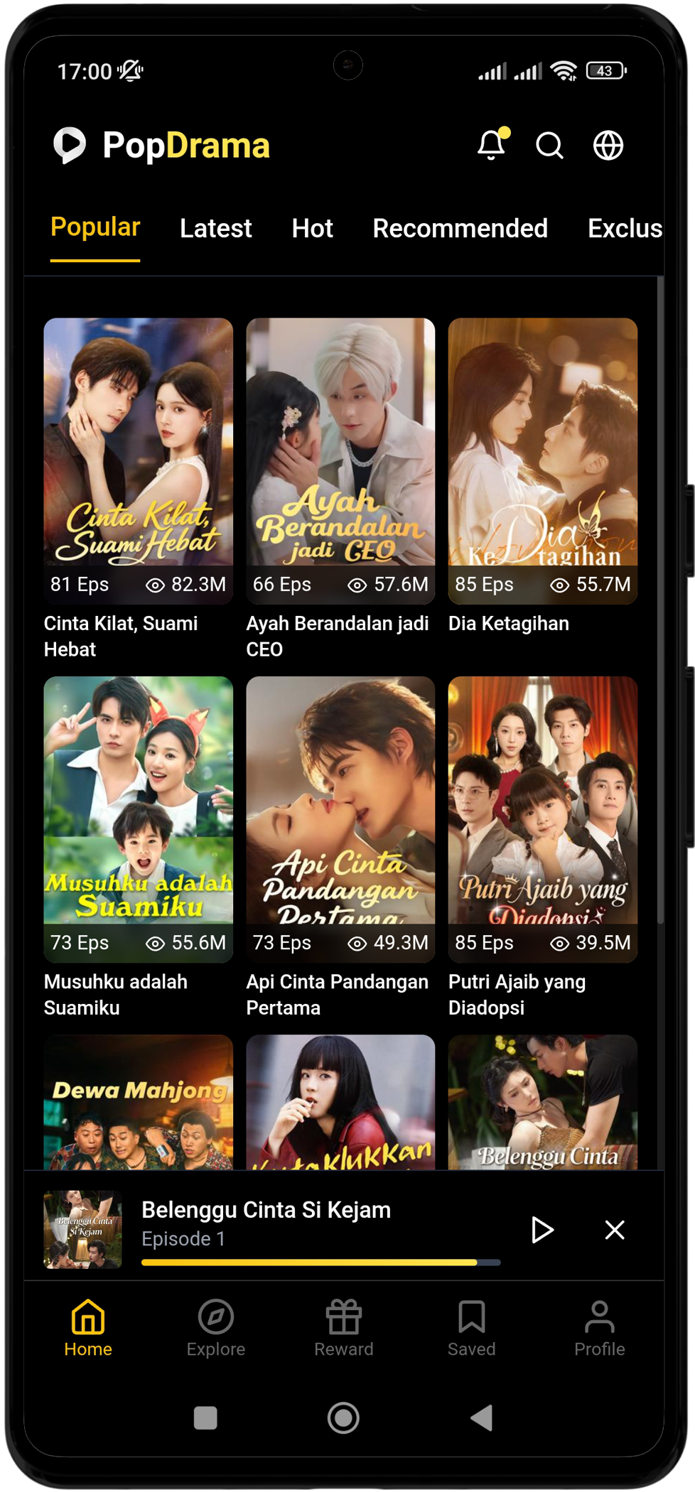 Pop Drama Short App Mockup